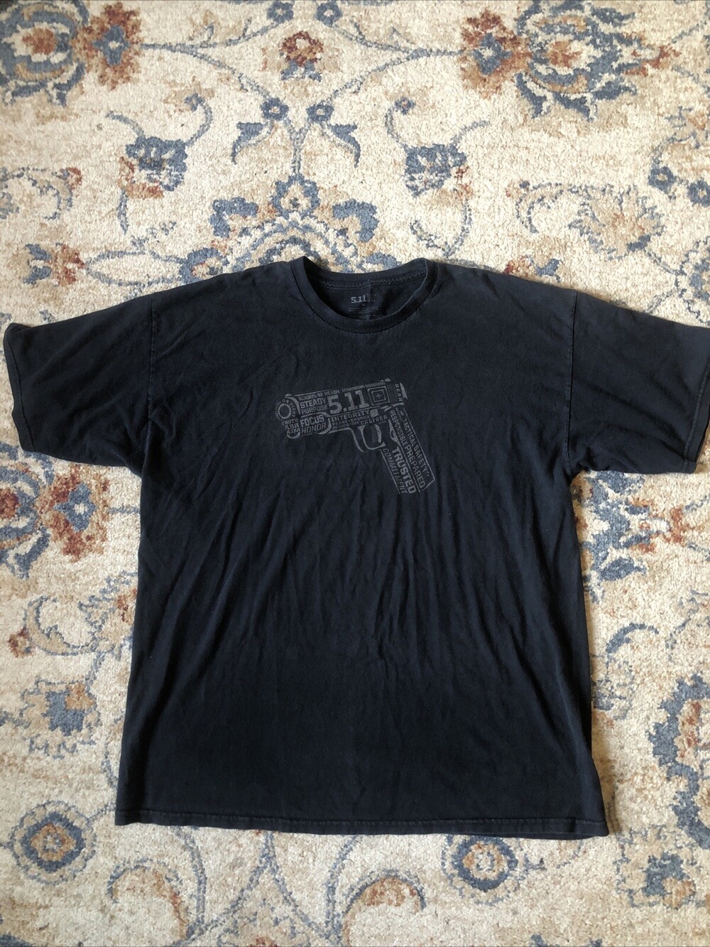 5.11 Tactical T-Shirt Mens XL Black Series Short Sleeve Crew Neck